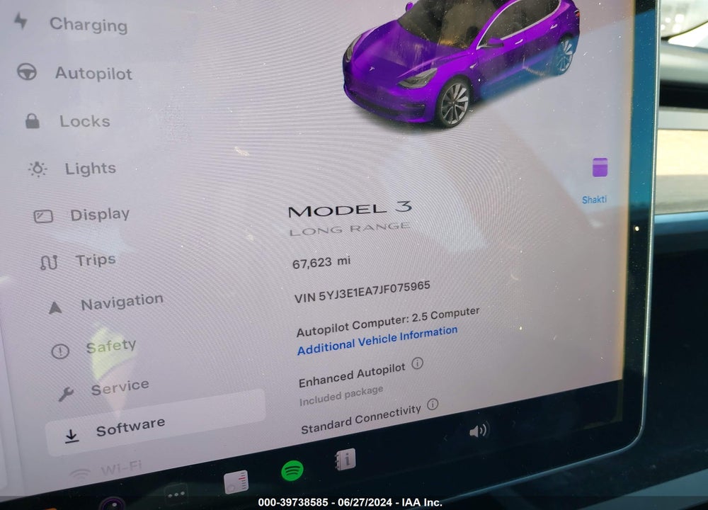 2018 TESLA MODEL 3 LONG RANGE/MID RANGE VIN: 5YJ3E1EA7JF075965