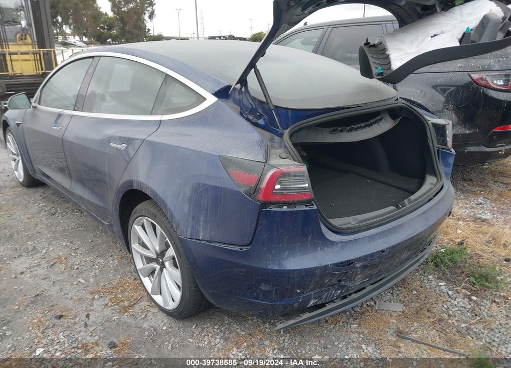 2018 TESLA MODEL 3 LONG RANGE/MID RANGE VIN: 5YJ3E1EA7JF075965