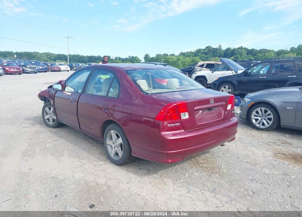 2004 HONDA CIVIC EX VIN: 2HGES26854H524465