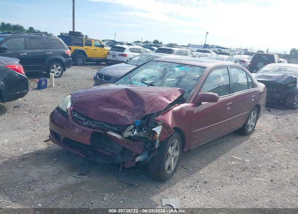 2004 HONDA CIVIC EX VIN: 2HGES26854H524465