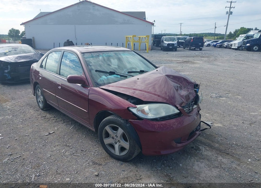 2004 HONDA CIVIC EX VIN: 2HGES26854H524465