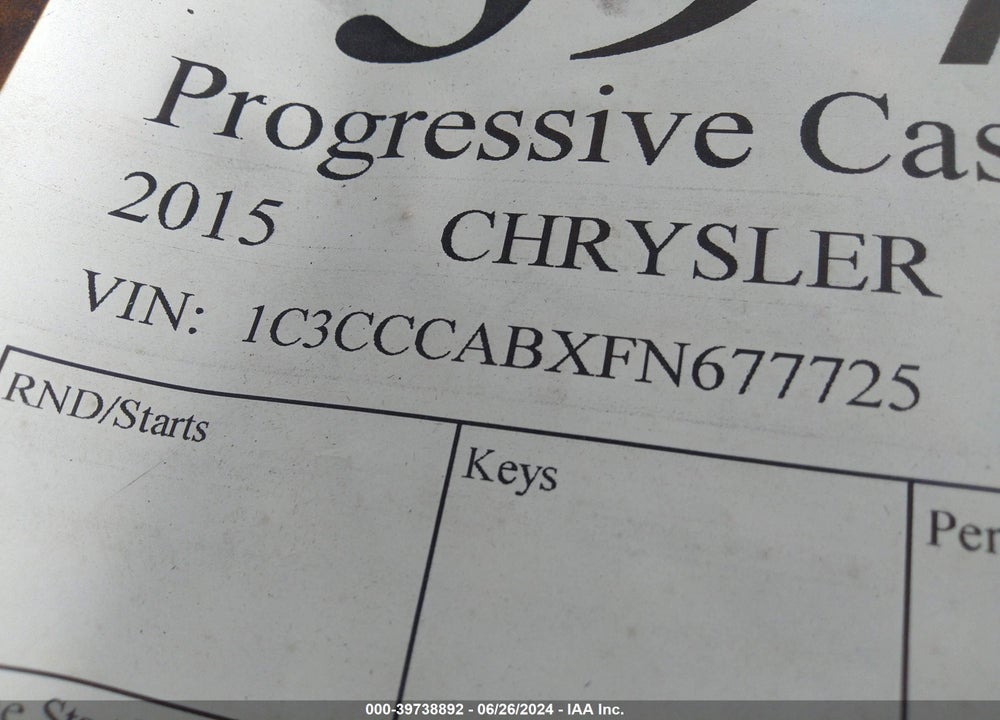 2015 CHRYSLER 200 LIMITED VIN: 1C3CCCABXFN677725