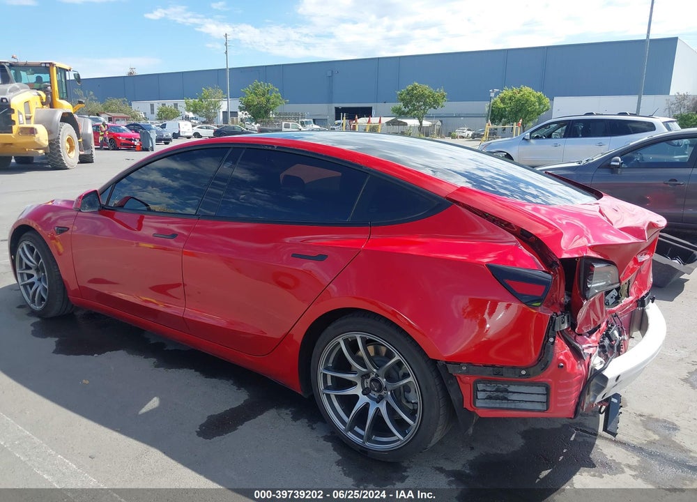 2021 TESLA MODEL 3 STANDARD RANGE PLUS REAR-WHEEL DRIVE VIN: 5YJ3E1EA7MF873029