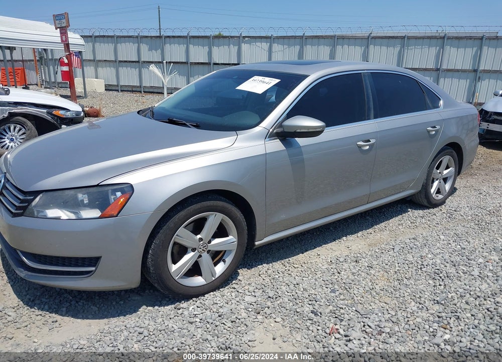 2012 VOLKSWAGEN PASSAT SE W/SUNROOF VIN: 1VWBH7A31CC027632