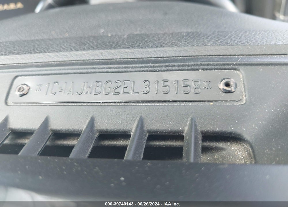 2014 JEEP WRANGLER SAHARA VIN: 1C4AJWBG2EL315158