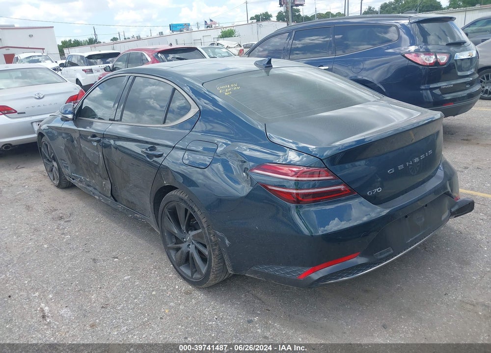 2023 GENESIS G70 2.0T RWD VIN: KMTG34TA9PU121311