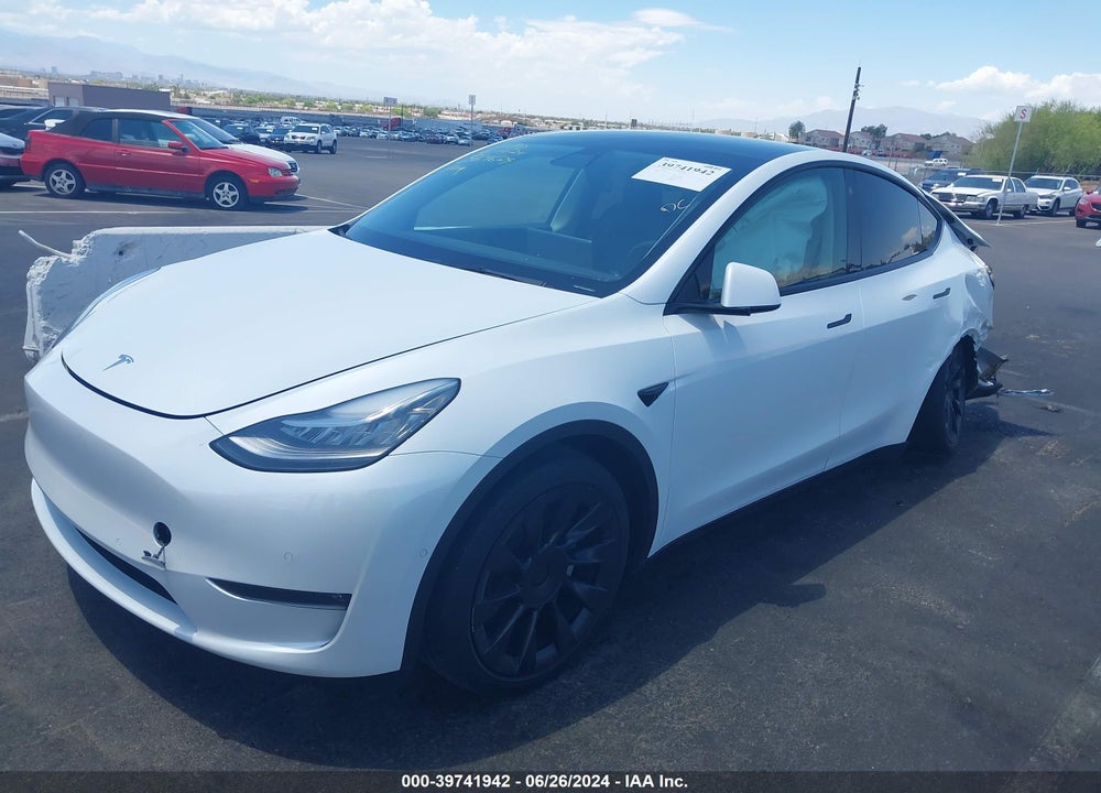2021 TESLA MODEL Y LONG RANGE DUAL MOTOR ALL-WHEEL DRIVE VIN: 5YJYGDEEXMF186521