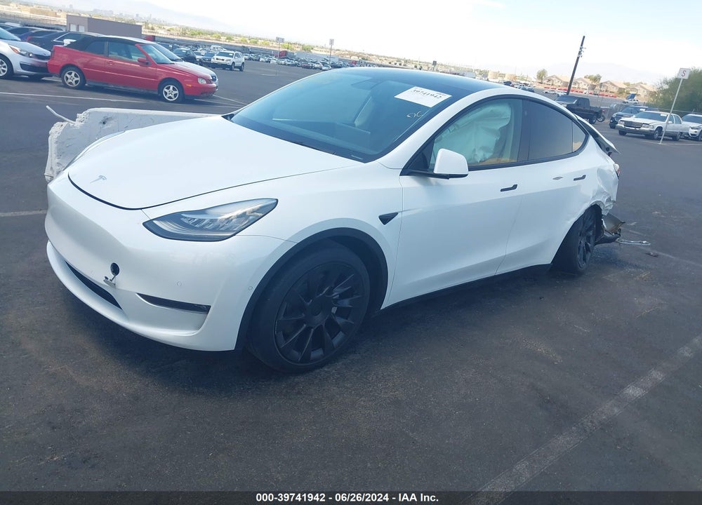 2021 TESLA MODEL Y LONG RANGE DUAL MOTOR ALL-WHEEL DRIVE VIN: 5YJYGDEEXMF186521