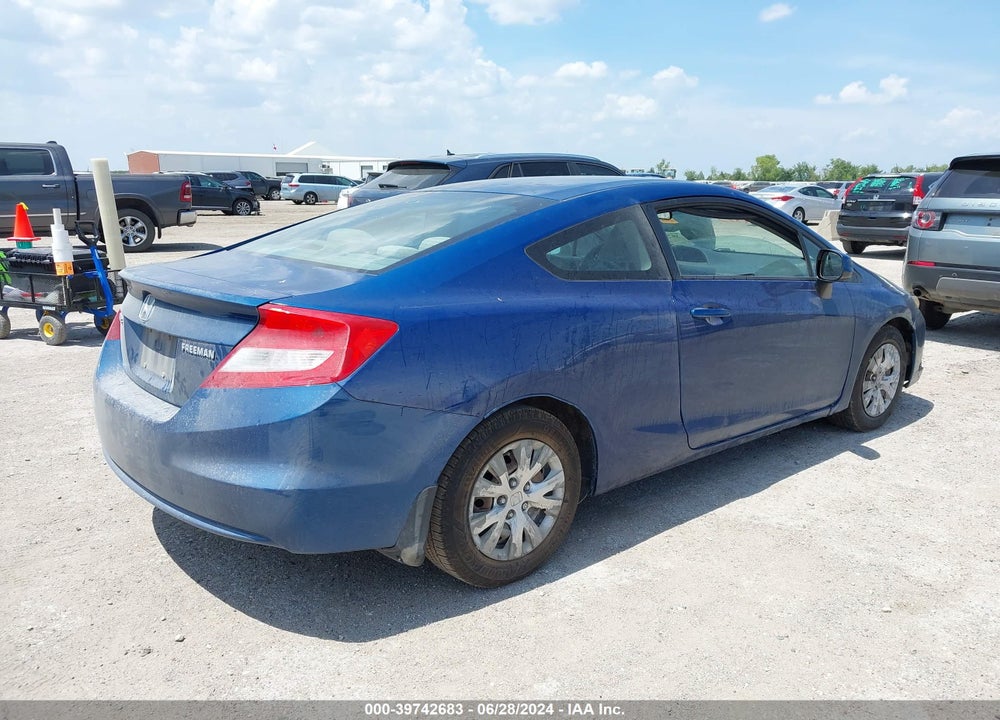 2012 HONDA CIVIC LX VIN: 2HGFG3B5XCH535127
