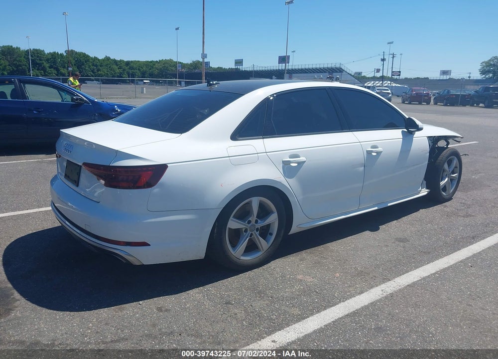 2019 AUDI A4 45 PREMIUM VIN: WAUDNAF46KN019495