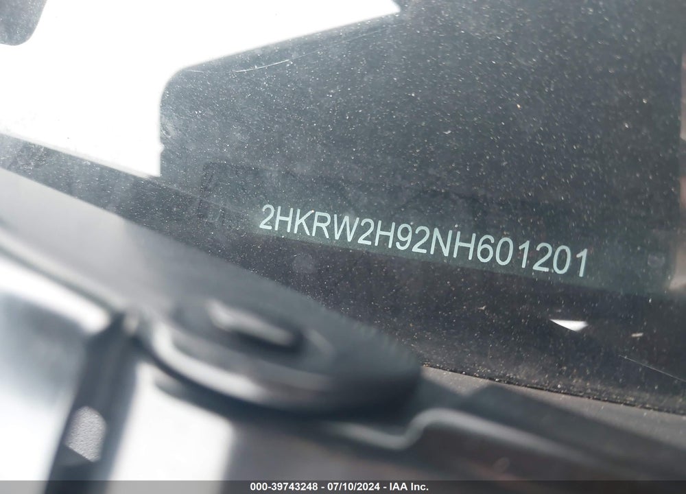 2022 HONDA CR-V AWD TOURING VIN: 2HKRW2H92NH601201
