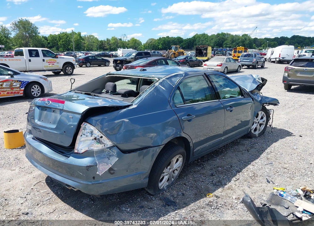 2012 FORD FUSION SE VIN: 3FAHP0HA2CR351742