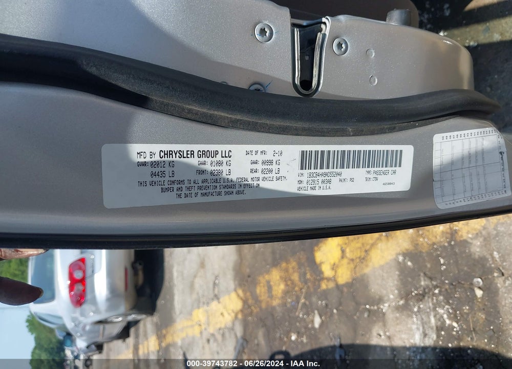 2010 DODGE CALIBER SXT VIN: 1B3CB4HA9AD552040