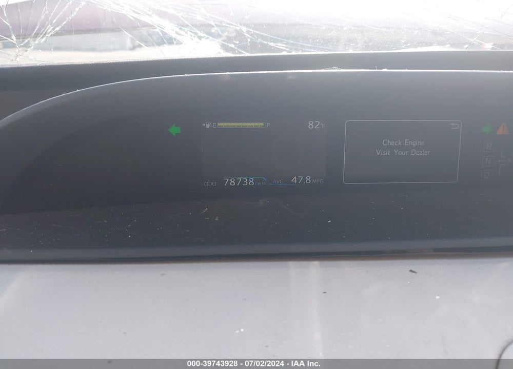 2017 TOYOTA PRIUS THREE VIN: JTDKARFU7H3531646