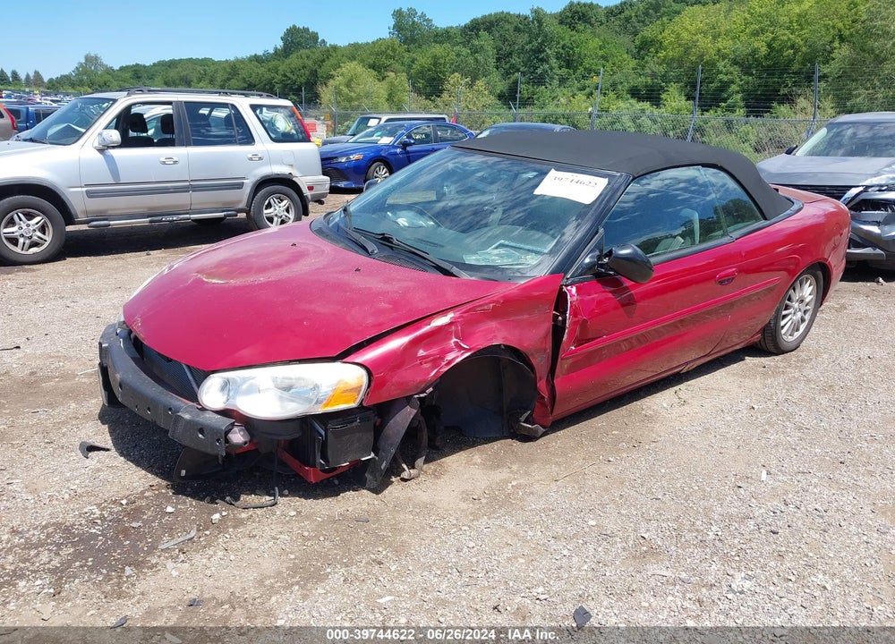2004 CHRYSLER SEBRING LXI VIN: 1C3EL55R84N365587