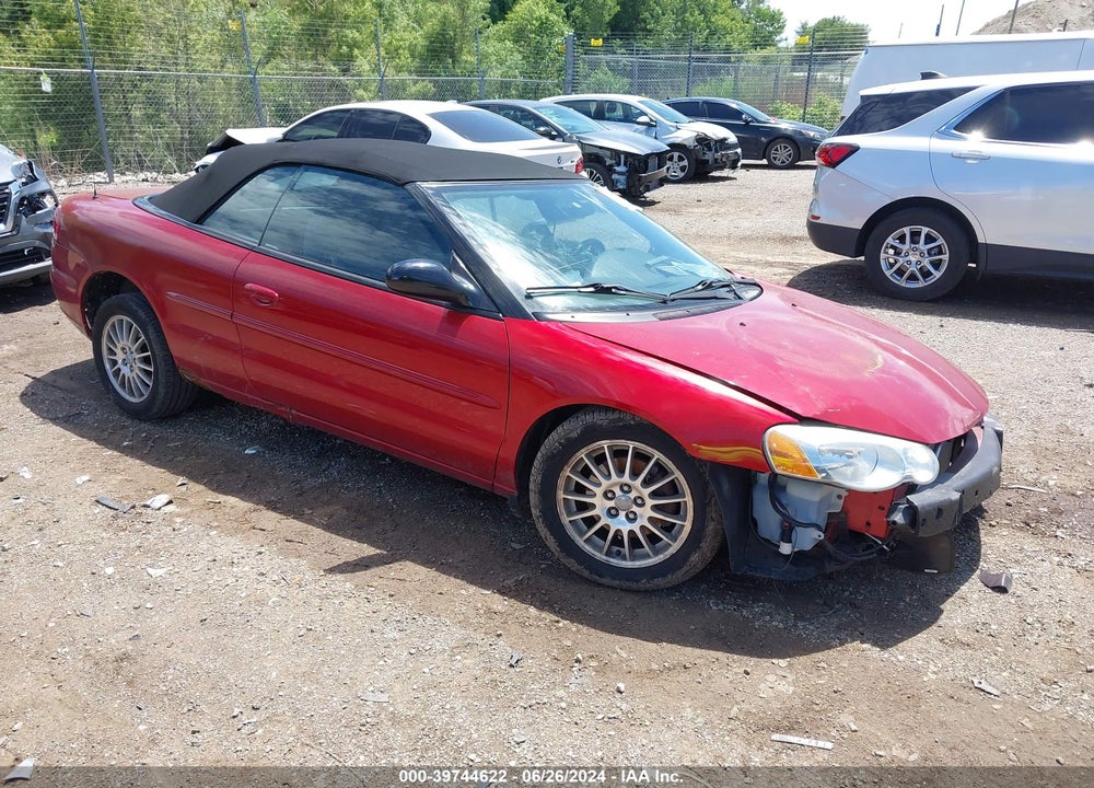 2004 CHRYSLER SEBRING LXI VIN: 1C3EL55R84N365587