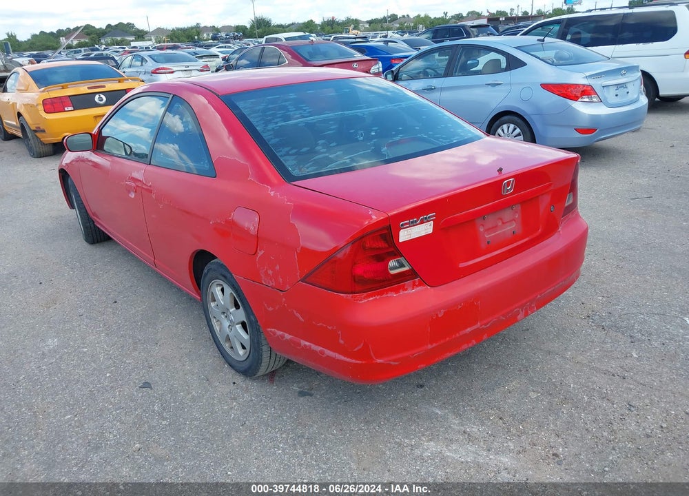 2003 HONDA CIVIC EX VIN: 1HGEM22963L068499