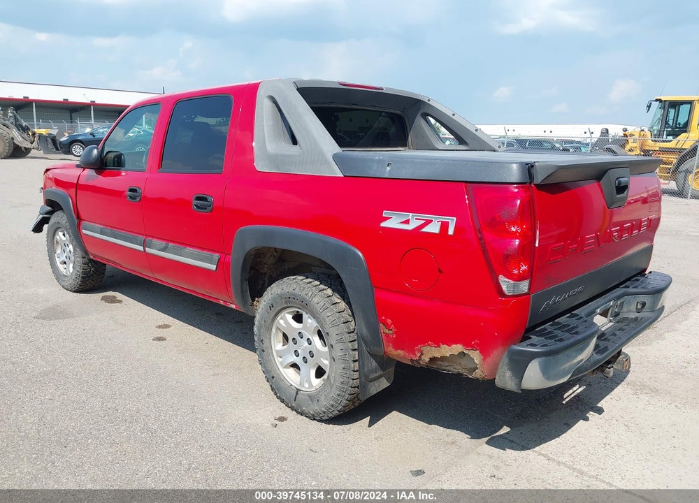 2005 CHEVROLET AVALANCHE 1500 Z71 VIN: 3GNEK12Z05G175196