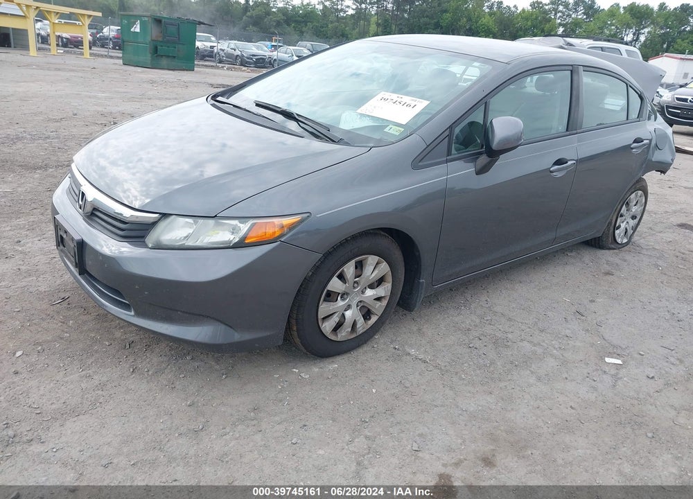 2012 HONDA CIVIC LX VIN: 2HGFB2F56CH599667