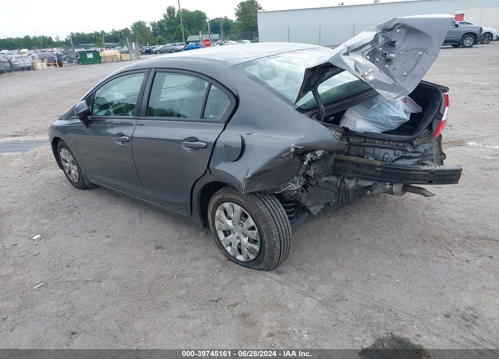 2012 HONDA CIVIC LX VIN: 2HGFB2F56CH599667