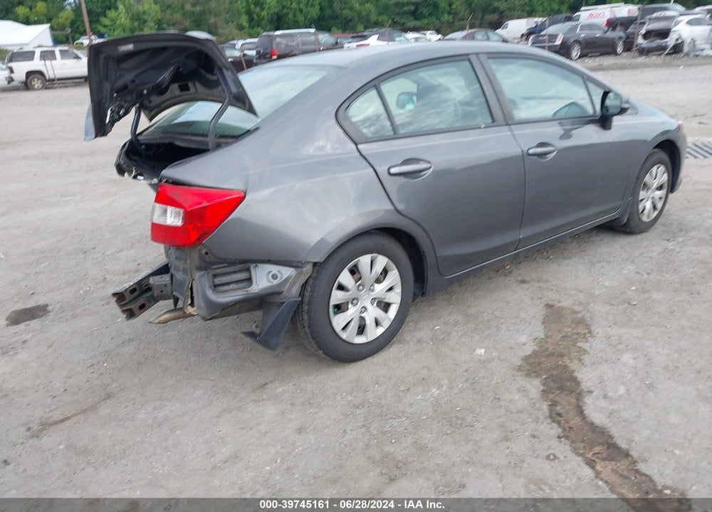 2012 HONDA CIVIC LX VIN: 2HGFB2F56CH599667
