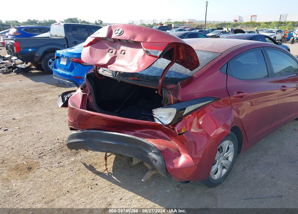2016 HYUNDAI ELANTRA SE VIN: 5NPDH4AE7GH780877