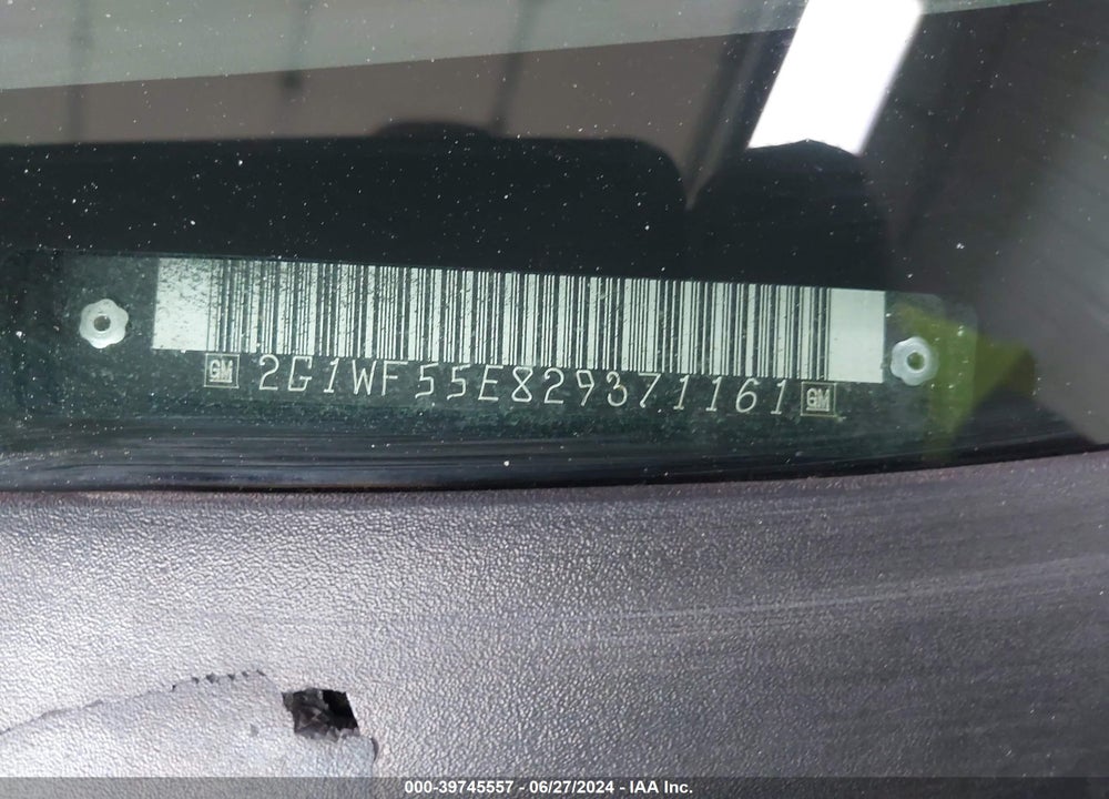 2002 CHEVROLET IMPALA VIN: 2G1WF55E829371161