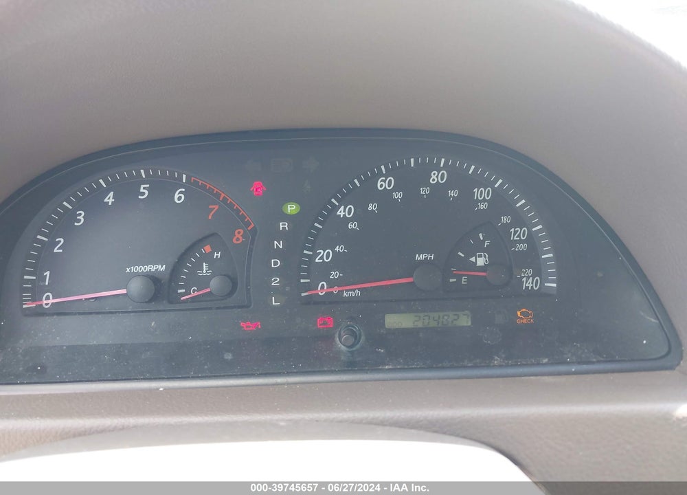 2002 TOYOTA CAMRY XLE V6 VIN: JTDBF30K620017852