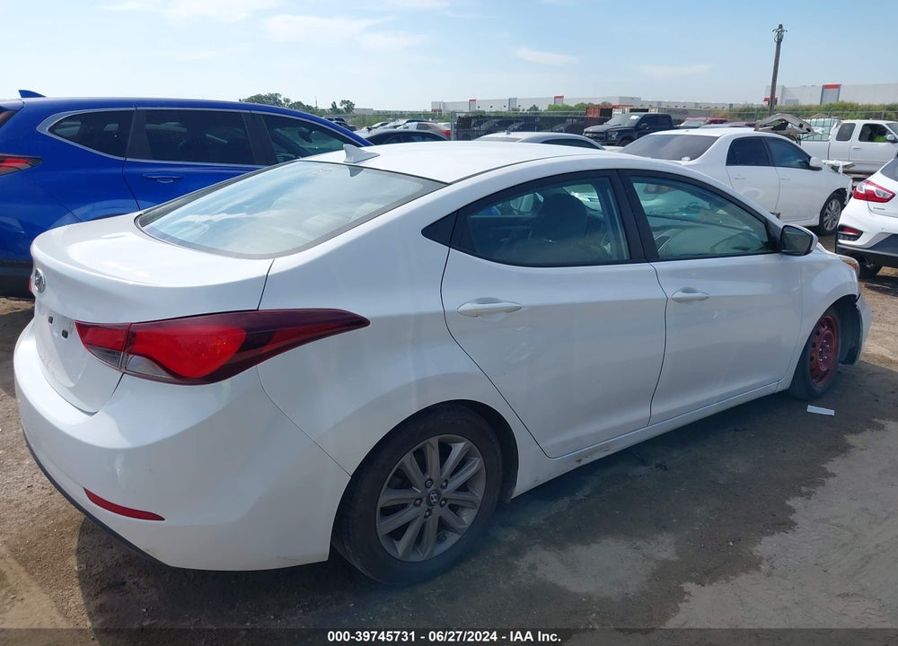 2014 HYUNDAI ELANTRA SE VIN: 5NPDH4AE3EH519498