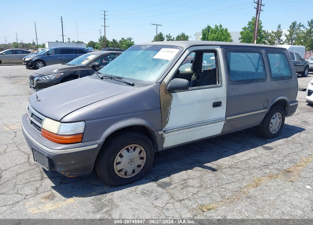 1992 DODGE CARAVAN VIN: 2B4GH2539NR650784