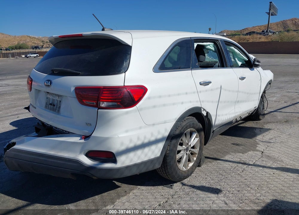 2019 KIA SORENTO 3.3L LX VIN: 5XYPGDA51KG463614