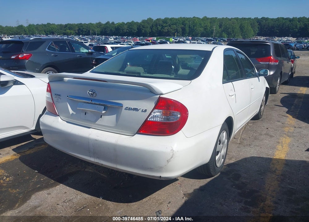 2004 TOYOTA CAMRY LE VIN: 4T1BE32K04U325994