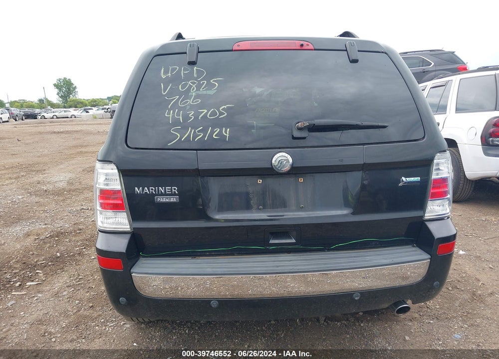 2011 MERCURY MARINER PREMIER VIN: 4M2CN8HG9BKJ00825