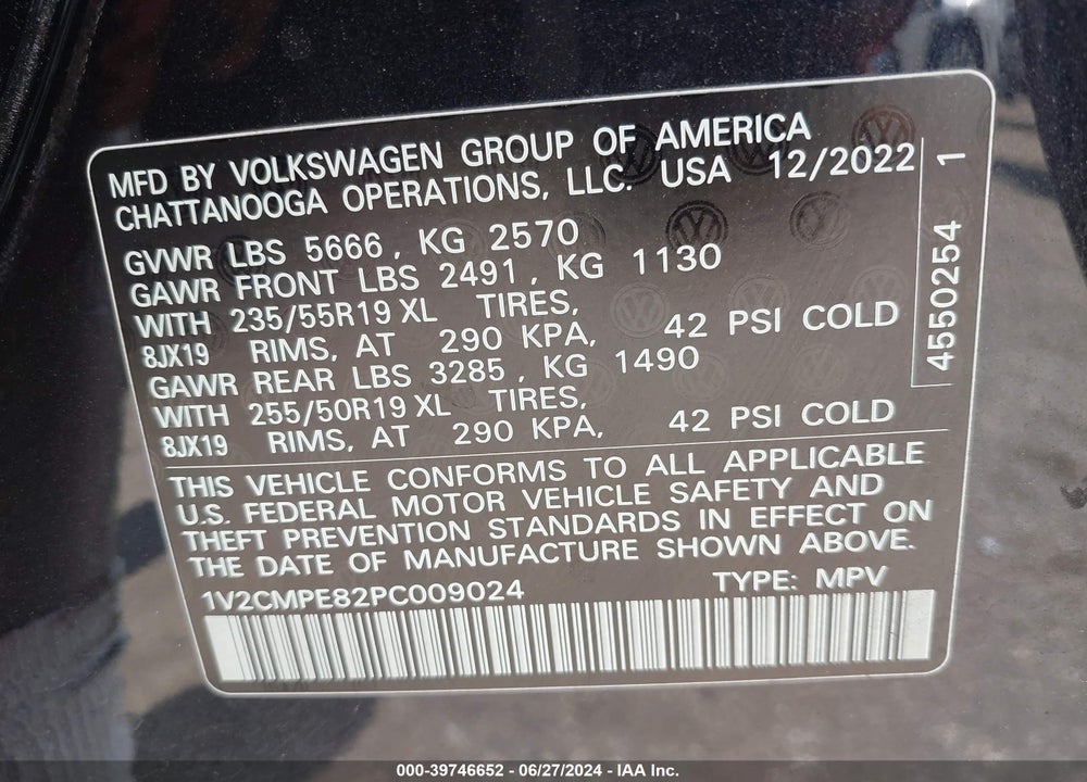 2023 VOLKSWAGEN ID.4 PRO VIN: 1V2CMPE82PC009024