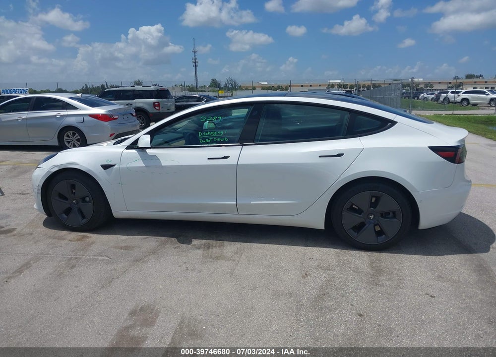 2022 TESLA MODEL 3 LONG RANGE DUAL MOTOR ALL-WHEEL DRIVE VIN: 5YJ3E1EB1NF175350