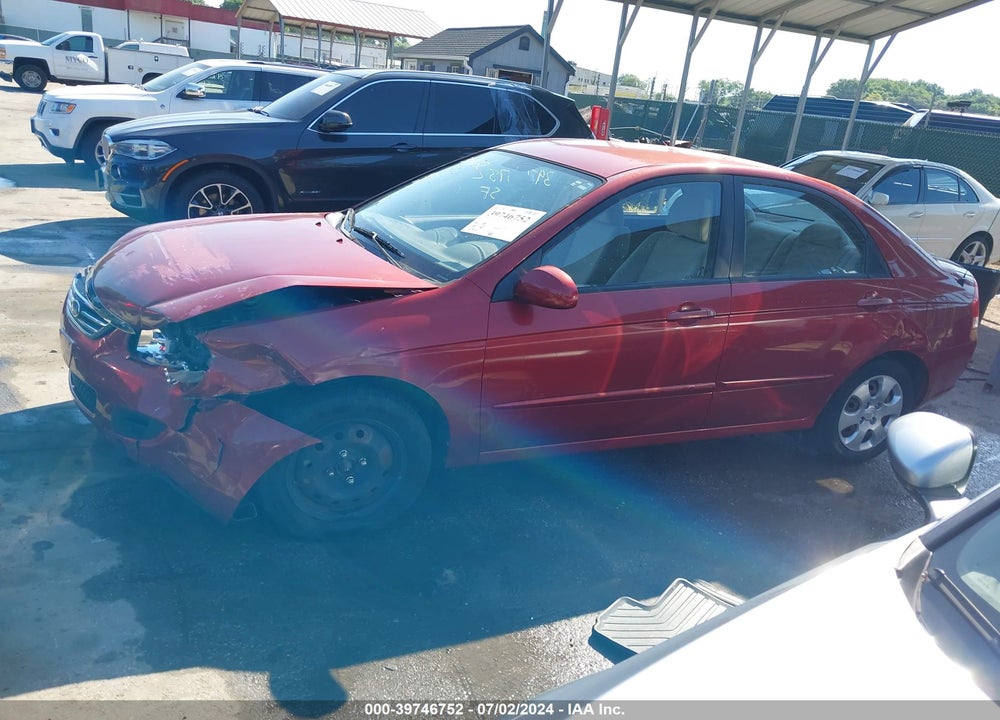 2009 KIA SPECTRA EX VIN: KNAFE222195645677