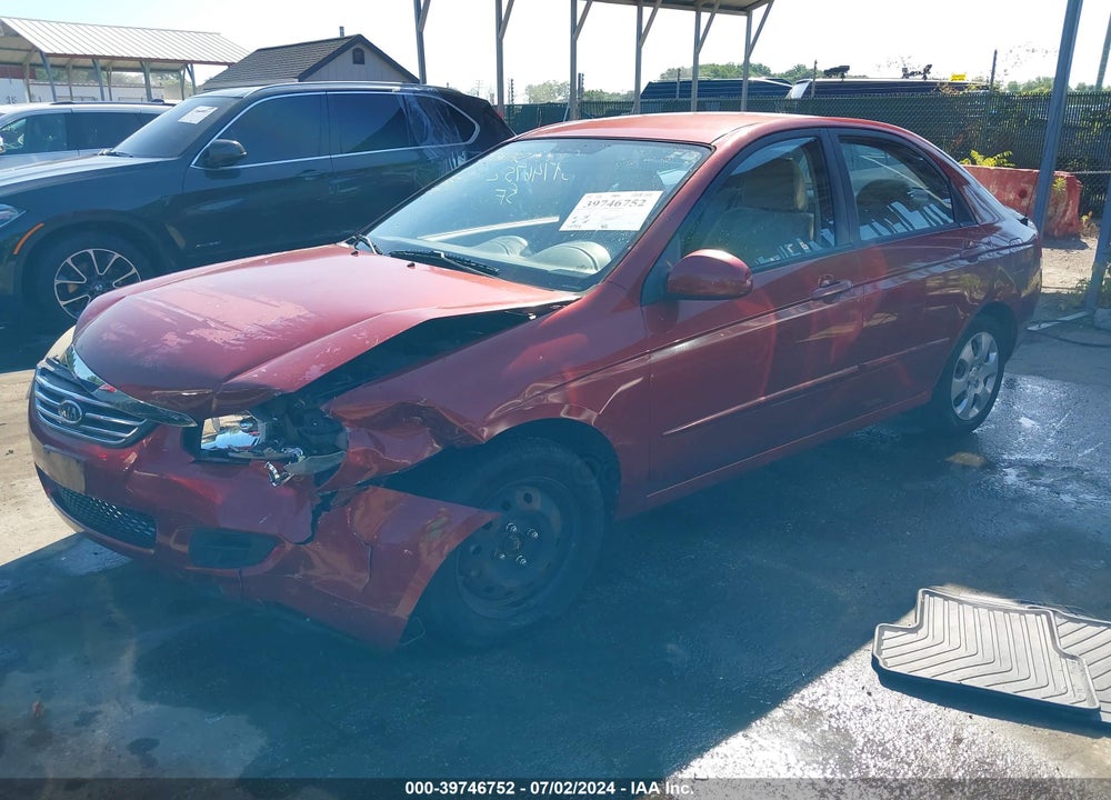 2009 KIA SPECTRA EX VIN: KNAFE222195645677