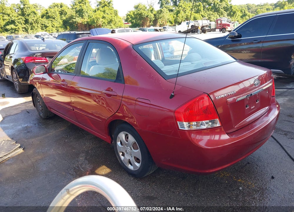 2009 KIA SPECTRA EX VIN: KNAFE222195645677