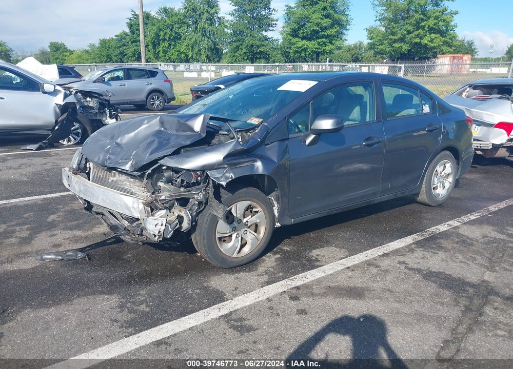 2013 HONDA CIVIC LX VIN: 19XFB2F57DE237388