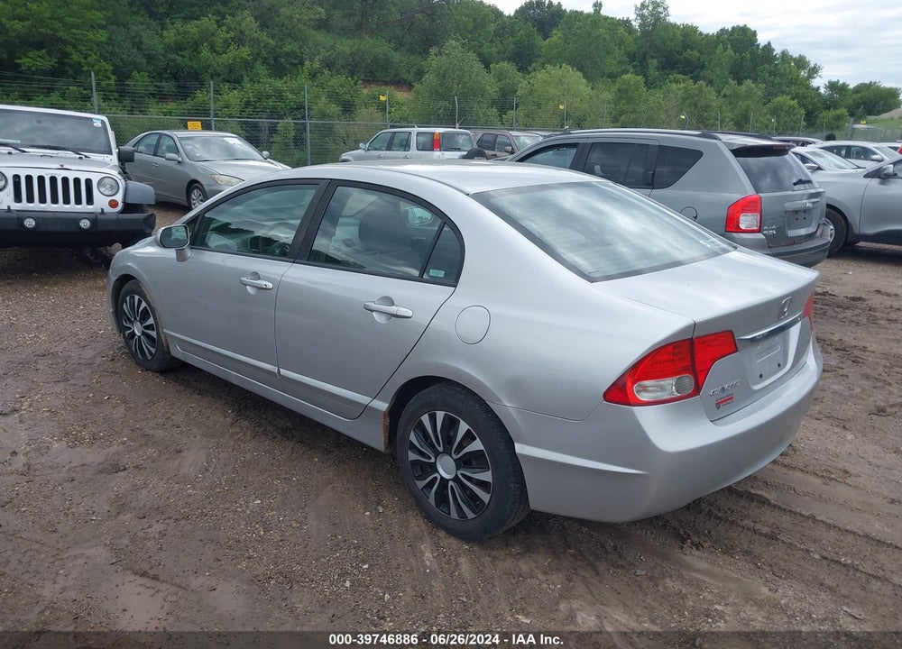 2009 HONDA CIVIC LX VIN: 19XFA16599E013768