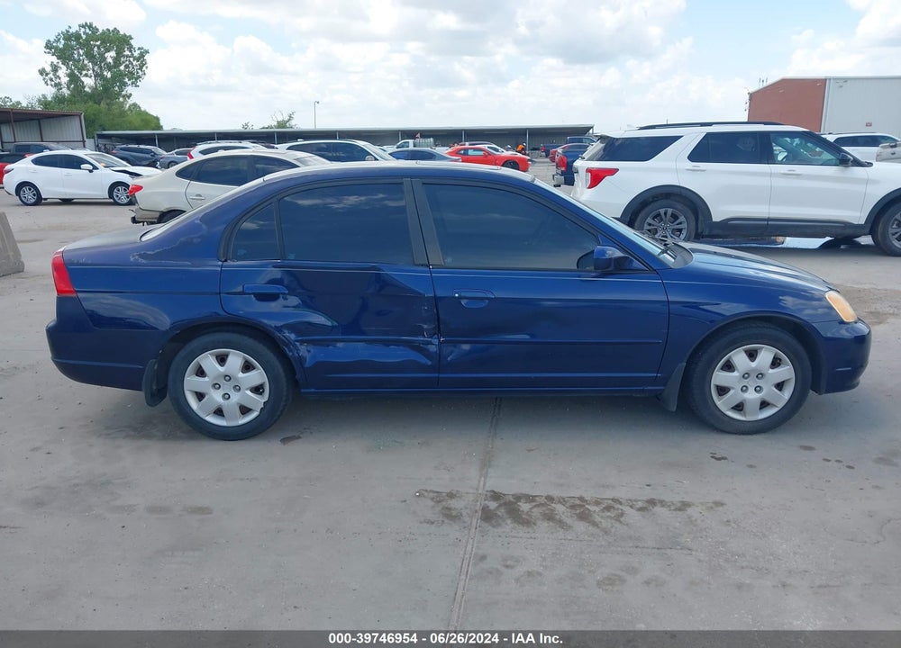 2002 HONDA CIVIC EX VIN: 1HGES26702L079365
