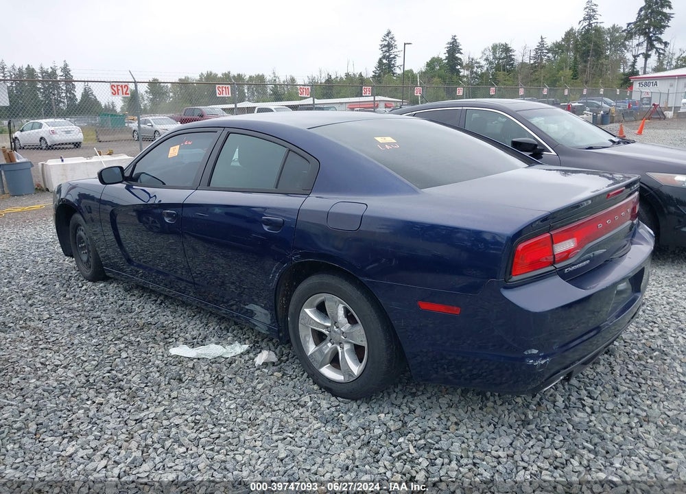 2013 DODGE CHARGER SE VIN: 2C3CDXBGXDH609543