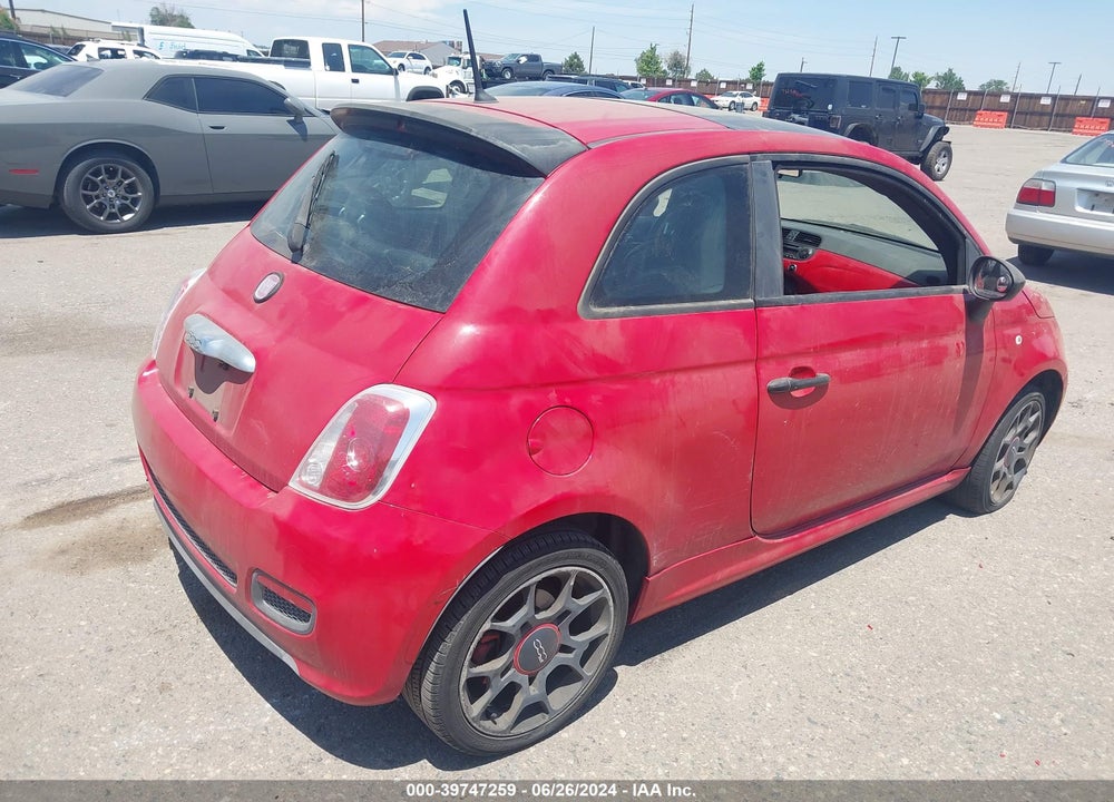 2012 FIAT 500 SPORT VIN: 3C3CFFBR1CT333491