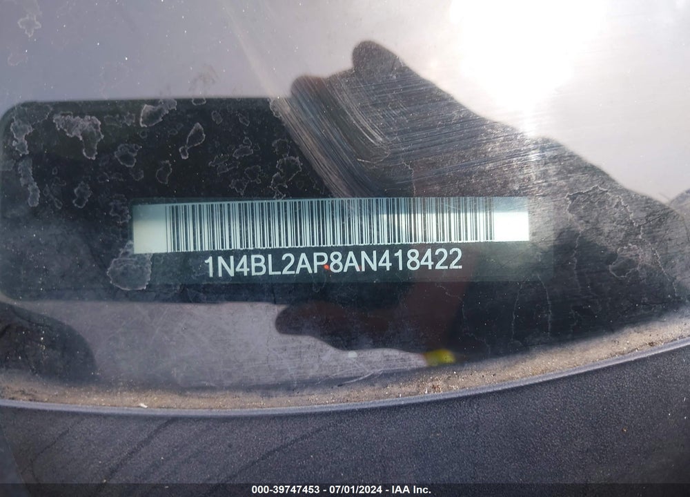 2010 NISSAN ALTIMA 3.5 SR VIN: 1N4BL2AP8AN418422