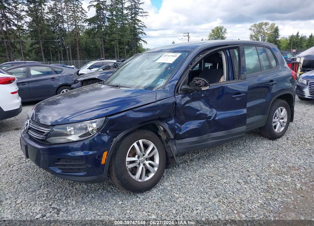 2014 VOLKSWAGEN TIGUAN S VIN: WVGBV3AX3EW589018