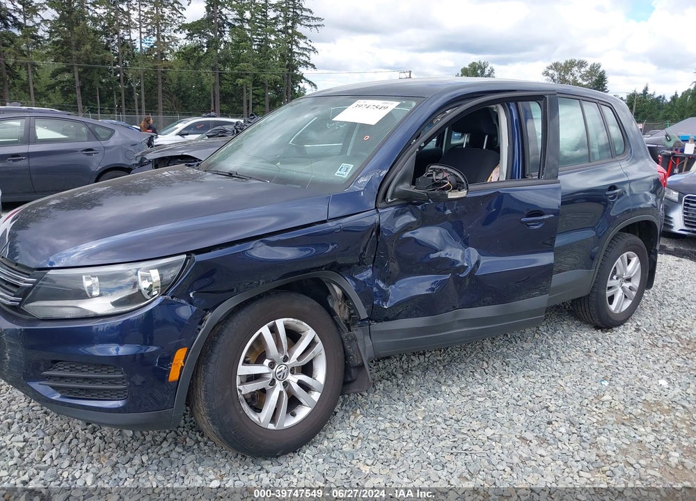 2014 VOLKSWAGEN TIGUAN S VIN: WVGBV3AX3EW589018