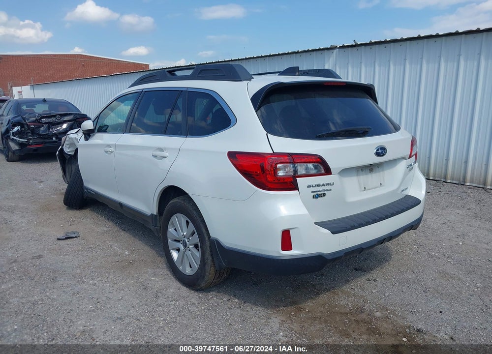 2017 SUBARU OUTBACK 2.5I PREMIUM VIN: 4S4BSADC4H3438815