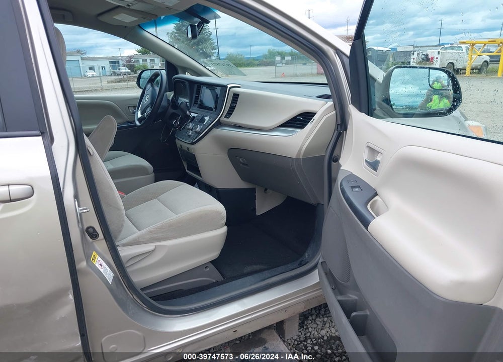 2015 TOYOTA SIENNA LE 8 PASSENGER VIN: 5TDKK3DCXFS574488