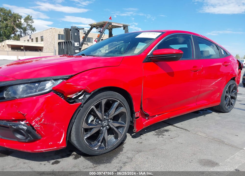 2019 HONDA CIVIC SPORT VIN: 2HGFC2F82KH503829