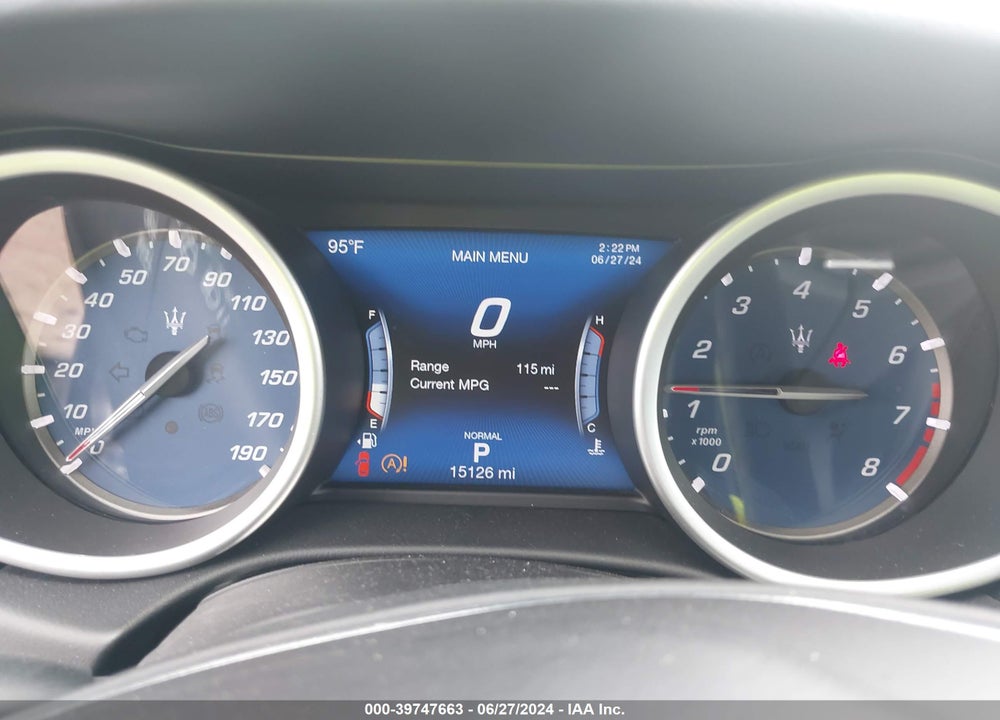 2019 MASERATI GHIBLI VIN: ZAM57XSA1K1320839